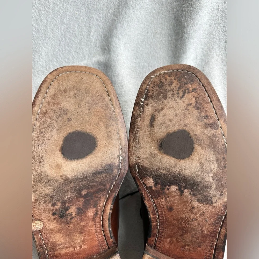 Mezlan Split-Toe Apron Leather Oxfords  Brown dress shoes‎ 11 M